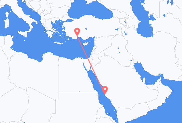 Vols de Djeddah pour Antalya