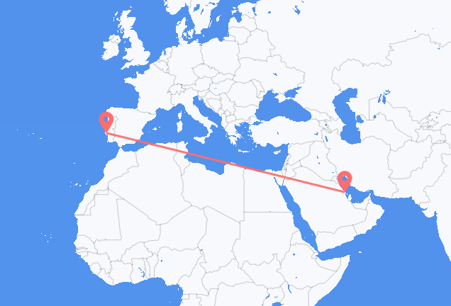 Vuelos de Dammam a Lisboa