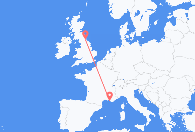 Vuelos de Marsella, Francia hacia Durham, Inglaterra