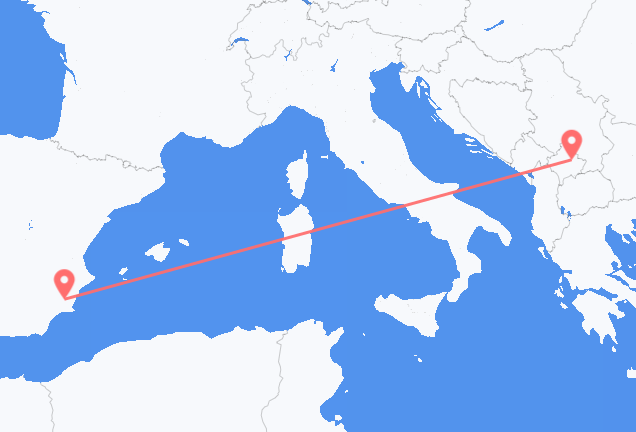 Vols de Pristina pour Murcie