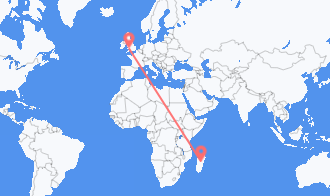 Flyreiser fra Madagaskar til Wales