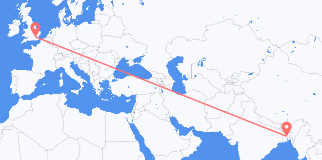 Flyrejser fra Bangladesh til Storbritannien