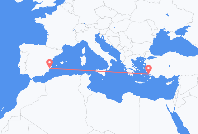 Flyreiser fra Alicante, til Bodrum