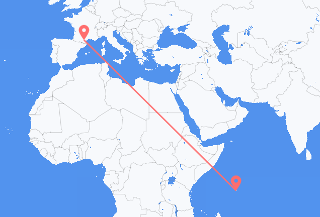 เที่ยวบิน จาก Mahé, เซเชลส์ ไปยัง Carcassonne, ฝรั่งเศส