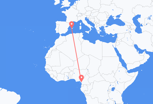 Flyg från Douala till Palma