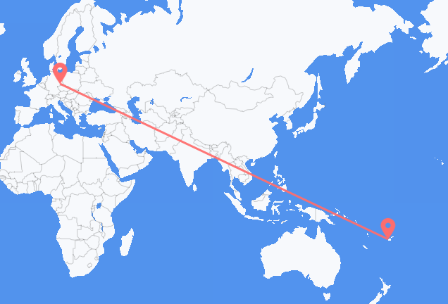 Flug frá Nadi, Fídjí til Dresden, Þýskalandi