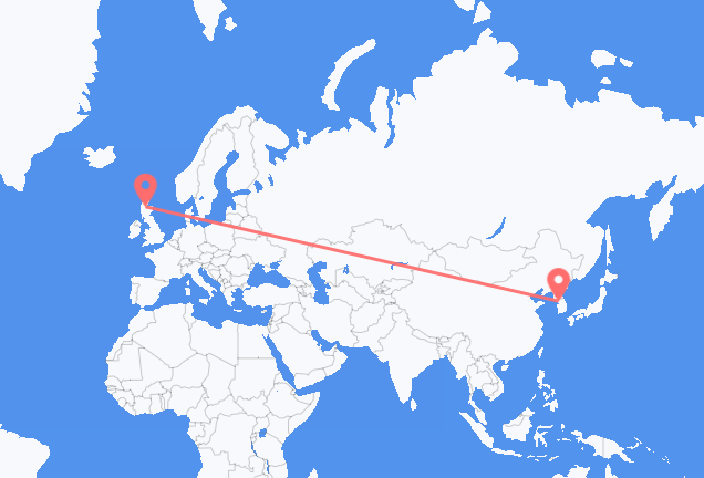 Vluchten van Seoel naar Inverness