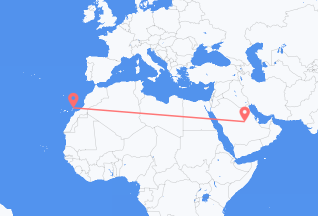 Vuelos de Riad a Lanzarote