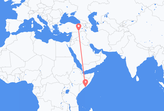 Voli da Mogadiscio a Mardin