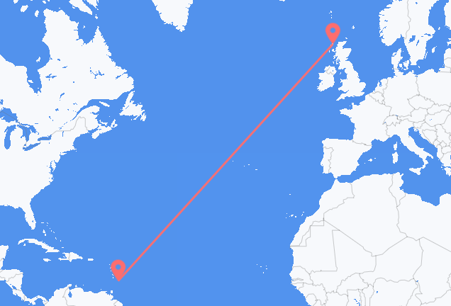 เที่ยวบินจาก บริดจ์ทาวน์ ไปยัง Stornoway