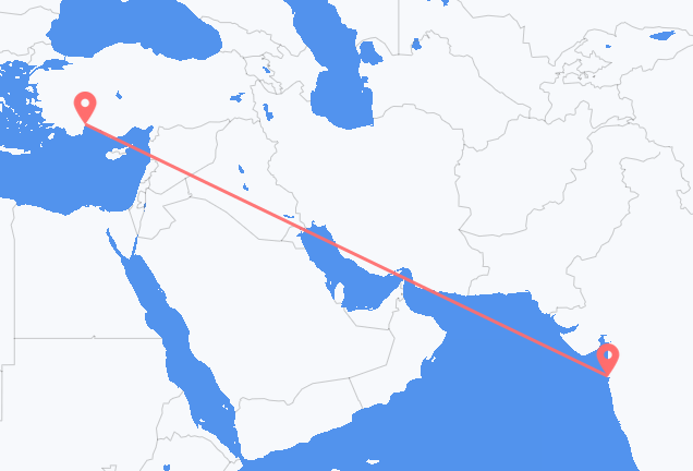 ムンバイからアンタルヤ行きのフライト
