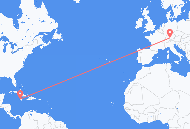 Flyrejser fra Montego Bay til Memmingen