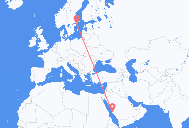 Vols de Djeddah pour Stockholm