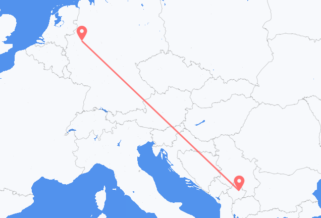 Vols de Pristina pour Dortmund