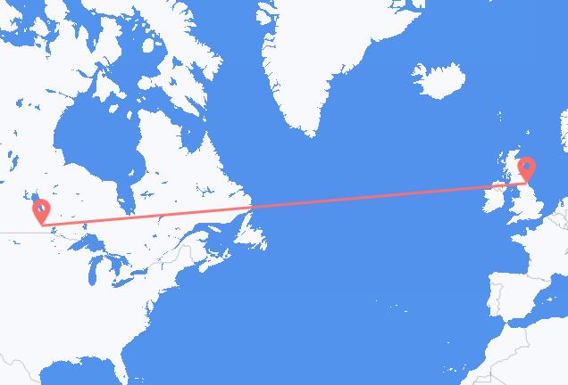 Flüge von Winnipeg, nach Newcastle upon Tyne