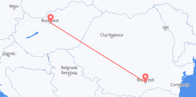 Voos da Hungria para a Roménia