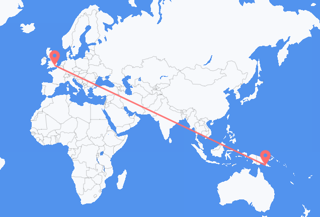 Vols de Port Moresby pour Londres