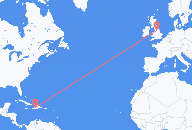 Flyg från Port-au-Prince till Leeds