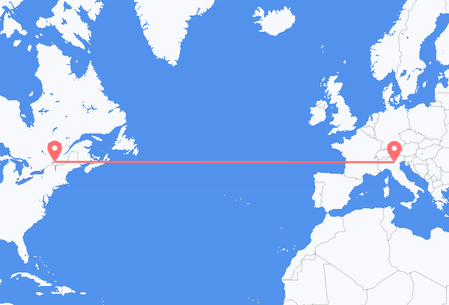 Voos de Montréal para Verona