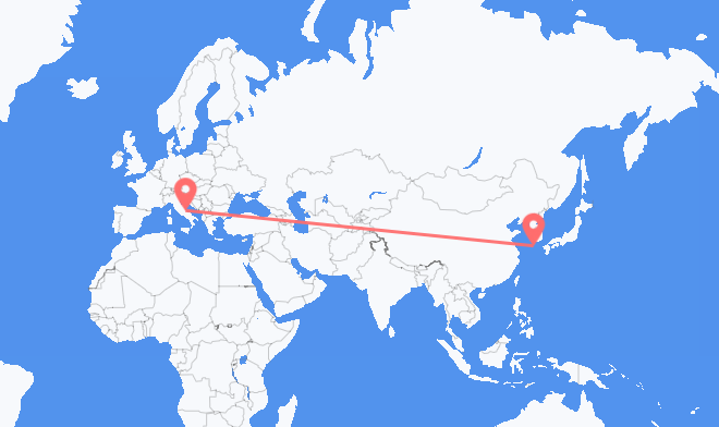 Voos da cidade de Jeju, Coreia do Sul para Pescara, Itália