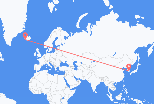 Flug frá Daegu til Reykjavíkur